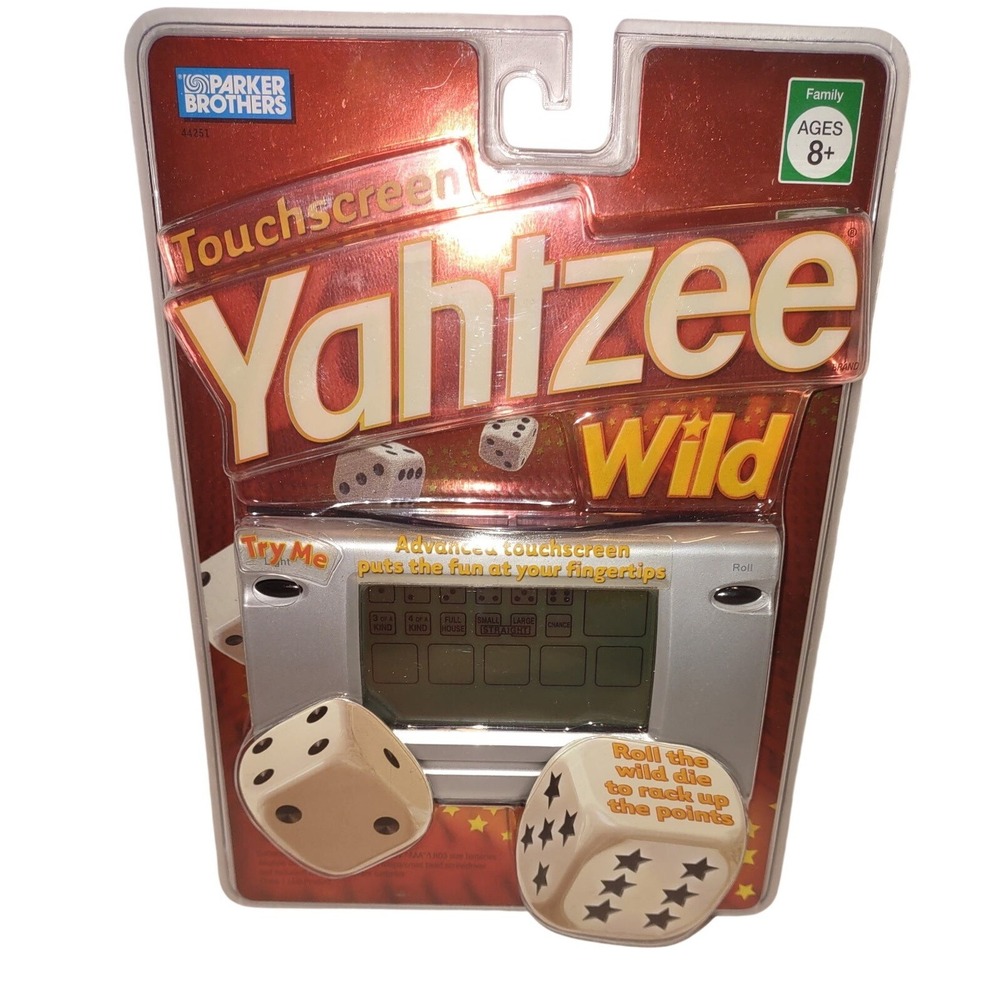 Yahtzee Wild Handheld Electronic Game Touchscreen 2005 NEW SEALED Parker Bros